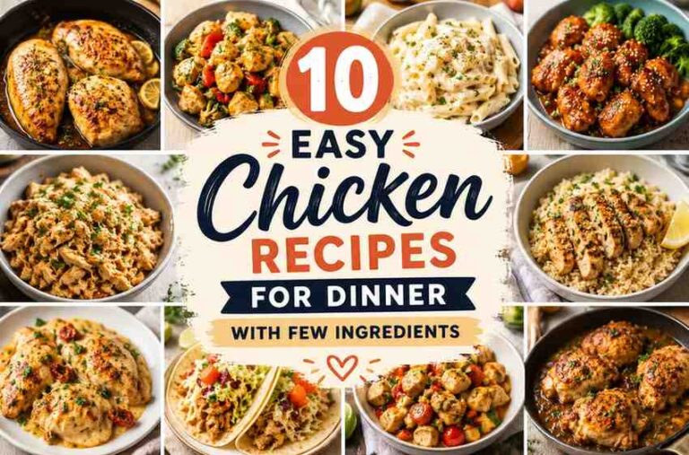 10 Easy Chicken Recipes for Dinner with Few Ingredients