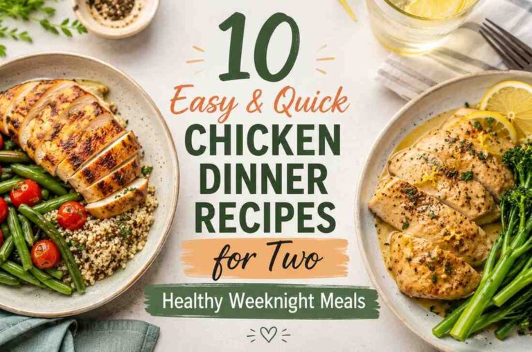 10 Easy and Quick Chicken Dinner Recipes for Two Healthy Weeknight Meals